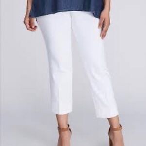 Lane Bryant White Stretch Capri Pants